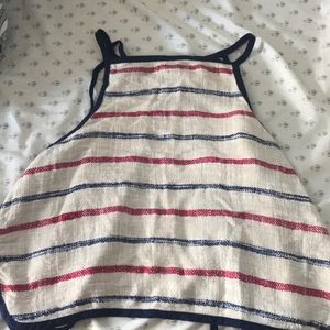 Free People Tie Back Open Halter Tank Top